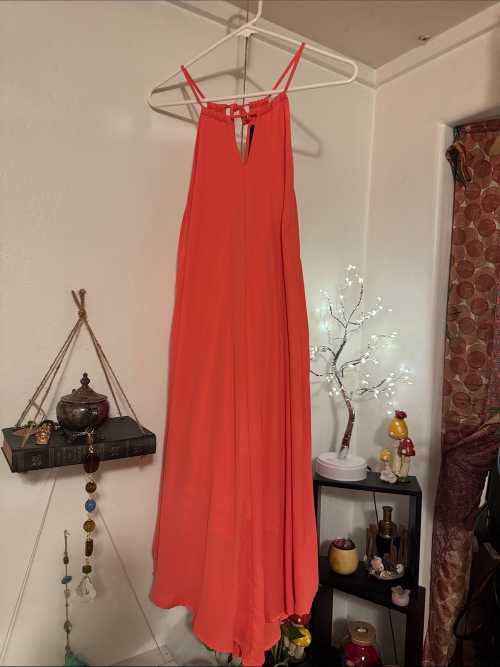 Mossimo Supply Co. Coral Halter Midi Dress